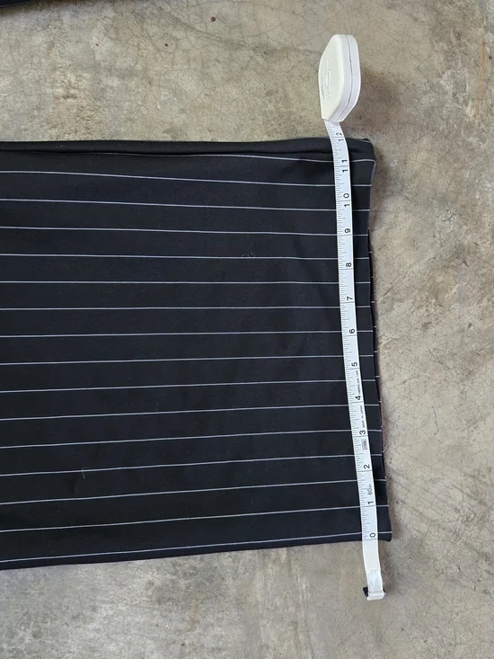 Vintage Black Pinstripe Crop Top & Wide-Leg Pant Set Xxs Xs - Picture 10 of 16